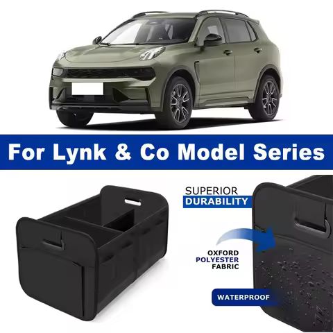 Storage Box Foldable Car Organizer Portable With Side Net for Lynk & Co 01 02 03 05 06 07 08 09 Z10 
