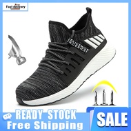2023[Fair Price][Spot][Free Shipping][COD]Safety Shoes Steel Toe Men's Fashion Anti-smashing Work Shoes Sports Shoes Boots Industrial Sports Shoes Plus Size 39-48