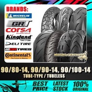 TAYAR 90/80-14,90/90-14,90/100-14 KINGLAND,DELI,CONTINENTAL,CORSA,MICHELIN,VIVA,FKR,GRT TUBELESS/TUB