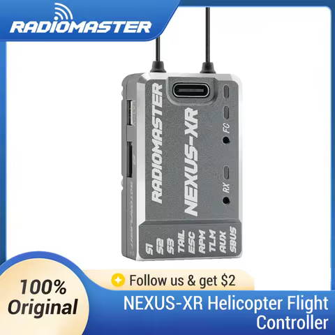 Radiomaster NEXUS-XR Helicopter Flight Controller Integrated Dual SX1281 2.4GHz ExpressLRS Receiver 