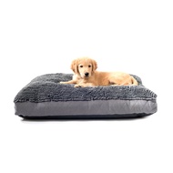(D) Dog Gone Smart Dirty Dog Rectangle Bed - Microfiber And Suede (Grey) (70x100cm)