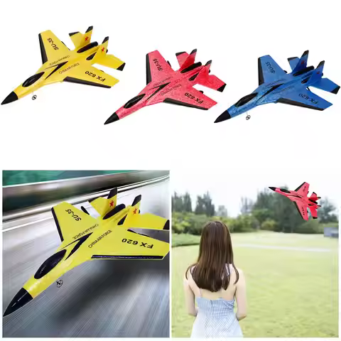 SU-35 FX620 Remote Control Glider RC Airplane Durable 2 Channels 2.4G Age 8+