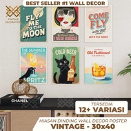 PRATALA POSTER WALL DECORATION VINTAGE RETRO 90S AESTHETIC DISPLAY VINTAGE RETRO WALL DECORATION