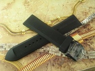 NOS 倉底 ARMANI 22MM 黑色膠錶帶 連 20MM扣 RUBBER BAND