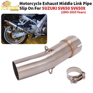 Motorcycle Exhaust Escape Modified Mid Link Pipe Connecting 51mm Moto Muffler Slip On For SUZUKI SV6