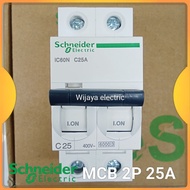 MCB 2P 25A A9F74225 IC60N SCHNEIDER mcb 2phase c25 original Schneider