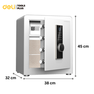 Deli ตู้เซฟ ตู้นิรภัย ตู้เซฟดิจิตอล ล็อคหลายแบบ ระบบเตือนภัย ปกป้องอย่างดี รับประกัน 1 ปี Safe Box