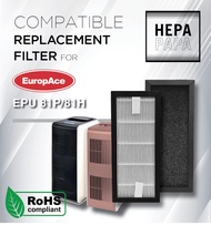 Europace Air Purifier EPU 81P EPU 81H Compatible Replacement Filter [7 Days Return] [Free Alcohol Swab] [HEPAPAPA]