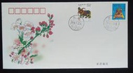 大陸郵票生肖牛虎迎春首日封跨年封1998年發行特價