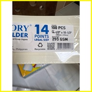 ♙ ✨ ♨ 1ream 100pc Victory File Folder 14 points 250 gsm short long with puncher Holes