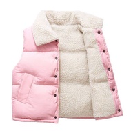 ZZOOI Autumn Winter Velvet Coat Vests Boys Girls Kids Baby Corduroy Jackets Thicken Outerwear Childr