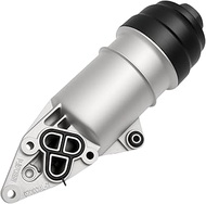 Aluminium engine Oil Cooler Filter Housing Assembly compatible with Audi A4 A5 A6 A7 A8 Q5 Q7 2005-2