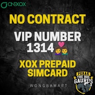 VIP Number 1314 xox sim card Onexox prepaid 1314 number