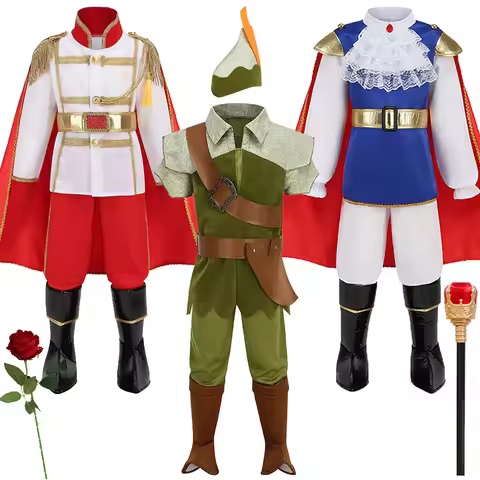 Kids Halloween Prince Cosplay Costume Boys Florian Elves Role Play Christmas Party Deluxe Charm Clot