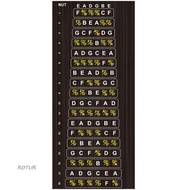 ROTUR Guitar Fretboard Note Sticker, Sense Learning Tone Guitar Fingerboard Sticker, Chords Learning