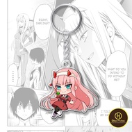 Darling in the Franxx Zero Two anime keychain, manga fashion backpack and handbag decoration accesso