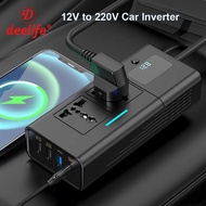 Deelife Car 220v Inverter 12 to 220 Voltage Power Converter 200W for 12V Vehicles