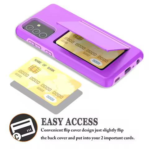 for Samsung Galaxy A52 A52S A 52S 5G A72 A 52 S22 Ultra Plus S21 S20 FE A12 Cover Wallet 3-Card Slot