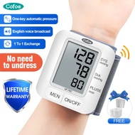 Cofoe Electronic Digital Blood Pressure Monitor Auotomatic Wrist BP Heart Beat Monitor with LCD Sphygmomanometer