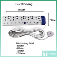 3 4 5 GANG TRAILING SOCKET EXTENSION SOCKET 3C 1.25MM Flexible Cable Pure Copper FOR malaysia SIRIM 