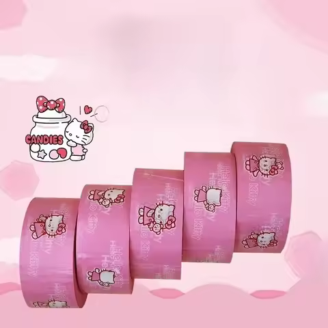 kawaii Hello Kitty Sealing Tape Portable Express Packaging Universal Cute Cartoon KT Sealing Tape Ac