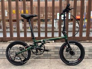 Ultra-Light 16 Inch 9-Speed Folding Bicycle FNHON FGD1618 with Disk Brake Chromoly Steel Frame Men W