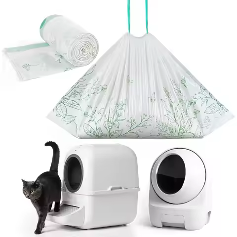 Cat Litter Box Liners 30 Count Large Capacity Cat Litter Bags for Automatic Litter Robot 3/4 Thick C