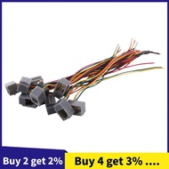 10 Pcs 616E 4P4C RJ9 Female Telephone Connector Adapter w 4 Wires 8cm