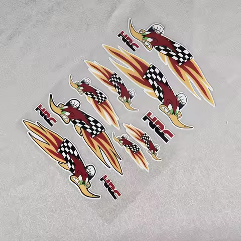 HRC Racing Motorcycle Decals Helmet Stickers Laminated Set for Suzuki Honda Kawasaki Ducati Yamaha C