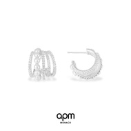 APM Monaco silver white pearl earrings female 2021 new trendy earrings silver