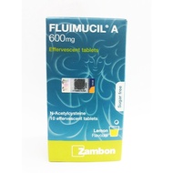 FLUIMUCIL A EFFERVERSCENT TAB 600MG 10'S