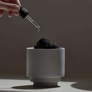 ASCENT Volcanic Stone Diffuser Set with Ceramic Holder and Reserve Fragrance Oil Midnight White Grey
