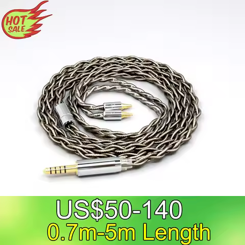 LN008214 99% Pure Silver Palladium + Graphene Gold Earphone Shielding Cable For Sennheiser IE40 Pro 