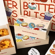 Egg Tart Packaging Box 2 Pcs 4 Pcs Disposable Packaging Box Portuguese Egg Tart Box Egg Tart Commerc
