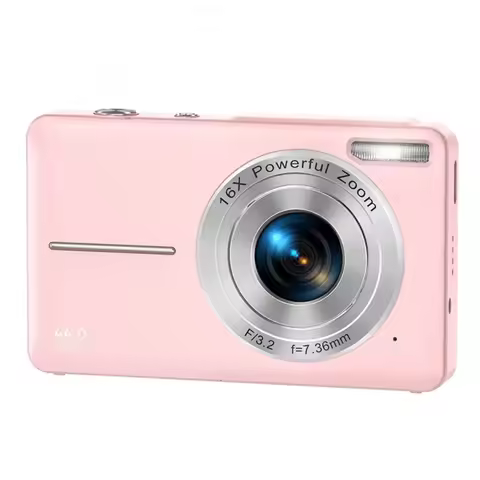 Camera, FHD 1080P Digital Camera For Kids With 32GB SD Card 16X Digital Zoom, Compact Camera Point A