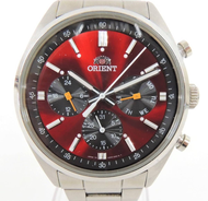 ORIENT Chronograph UZ00-C0-B Beautiful Red Dial GOOD Condition