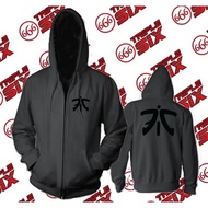 Esports Team Fnatic Black Gaming Zipper Hoodie Jacket - PUBG DotA2 Mobile Legends
