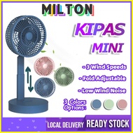 Kipas Mini Portable Fan Rechargeable USB Mini Fan Adjustable Foldable Fan Cooling Fan Desktop Fan K12 風扇