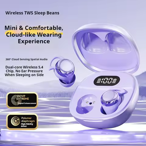 For SONY Wireless Bluetooth 5.4 Earphones Sleep Wireless Headphones With Mic Touch Control TWS in-ea