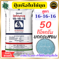 ปุ๋ยเรือใบไข่มุก สูตรเสมอ 16-16-16 เม็ดสีฟ้า 50 กิโลกรัม ยกกระสอบ บำรุงต้น ดอก ใบ เร่งการเจริญเติบโต