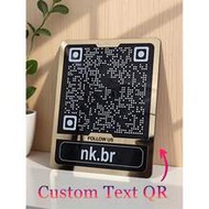Customized Social Media Acrylic Display Sign, Elegant Business Logo Plaque With QR Code And Follow B