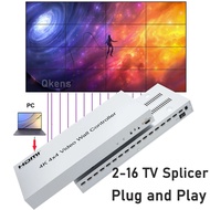 4K 4x4 HDMI Video Wall Controller Multi Screens Stitching Processor 2x7 2x2 2x3 2x4 4x2 3x2 3x3 3x4 