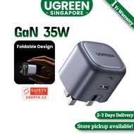 UGREEN 35W USB C Charger Nexode 2 Ports GaN II Fast Charger Block, PD3.0 Foldable Compact Charger fo