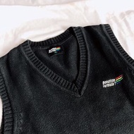 Benetton formula 1黑色針織背心