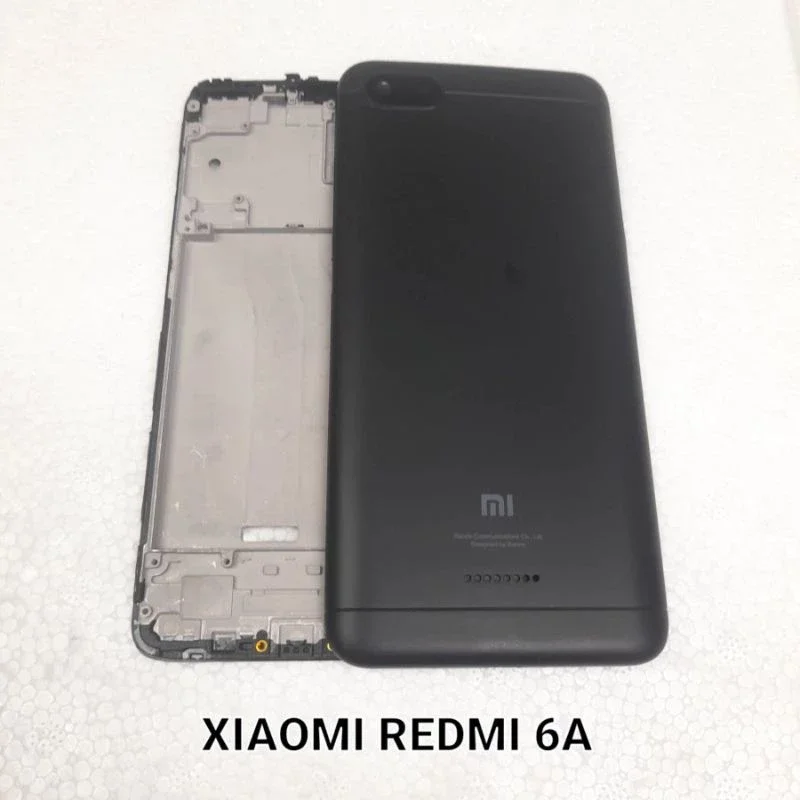 Kesing Housing Casing Fullset BackDoor + Frame LCD XIAOMI REDMI 6A Dual Sim | Back Door Cover Cassin