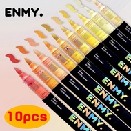 ENMY 1/10 Colors Direct Liquid Acrylic Markers Soft Tip Non-Transparent Art Pens School Supplies