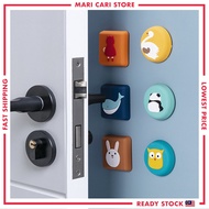 Cartoon Door Bumper Self Adhesive Door Knob Protector Door Handle Door Lock Rubber Wall Protector Do