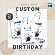 Gift TAG birthday B21 - THOR Thunder Ok birthday greeting card