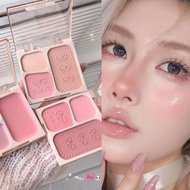 Cod 3-color Blush Natural Color Rendering Delicate Non-flying Face Natural Shadow Rouge Palett D8i7
