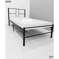 BSS J311 Design Super Strong Base Heavy Duty Single Metal Bed Frame Beautiful Design Iron Single Bed /Katil Bujan